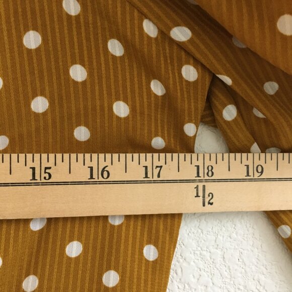 Whiteroom + Cactus Womens M Above Knee Dress Mustard Yellow & White Polka Dots - Picture 9 of 16